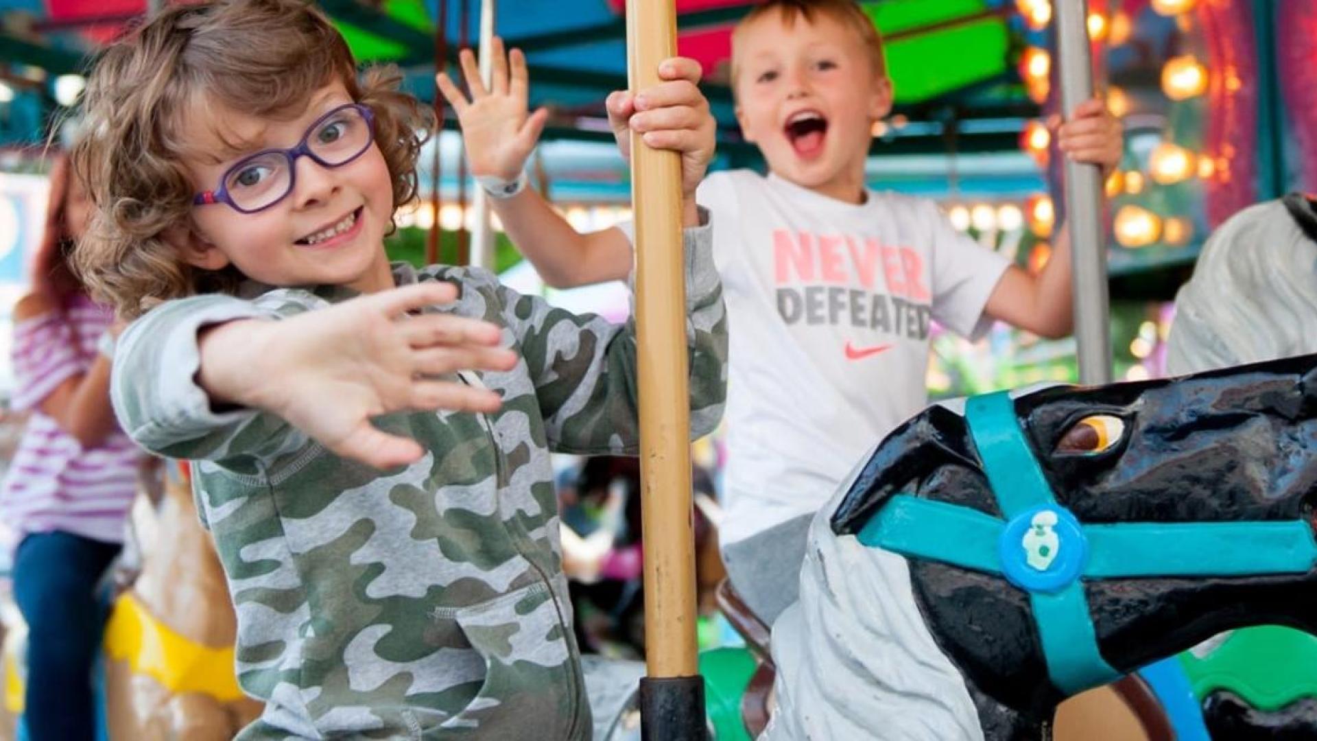 Children on the merry-go-round